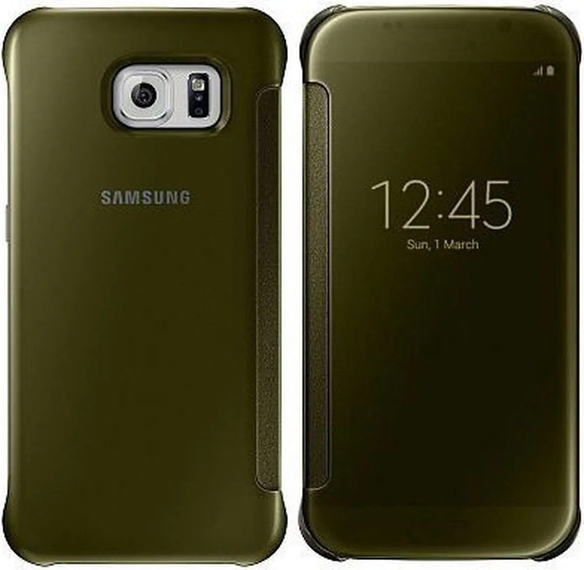 Samsung Clear View Cover Galaxy S6 EF-ZG920BFEGWW - Goud
