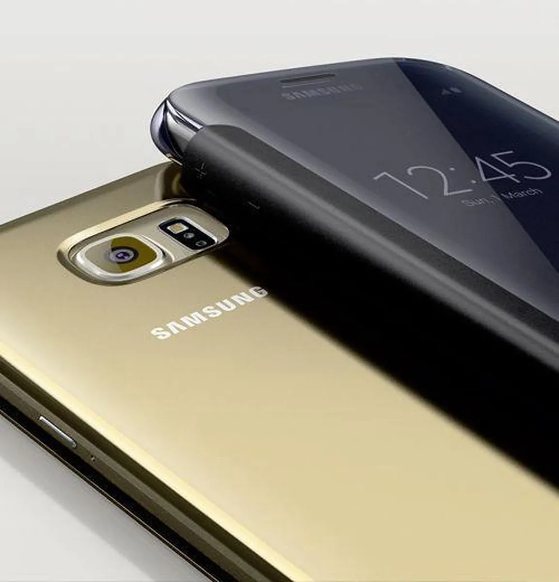 Samsung Clear View Cover Galaxy S6 EF-ZG920BFEGWW - Goud - afbeelding 6 van 6