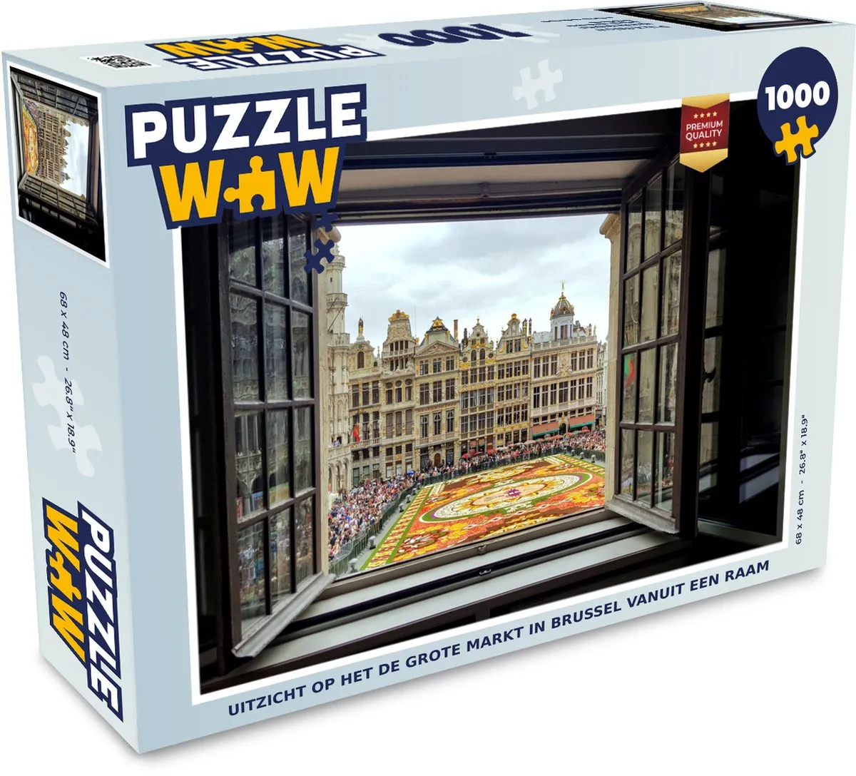 PuzzleWow Legpuzzel Brussel 1000 Stuks - Multicolor