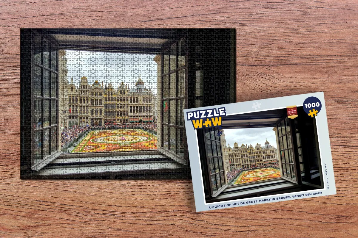 PuzzleWow Legpuzzel Brussel 1000 Stuks - Multicolor