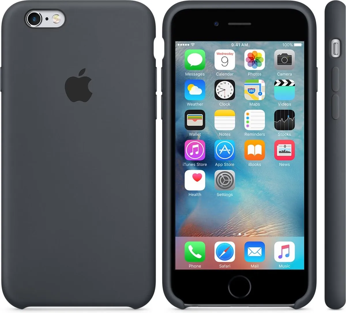 Apple Siliconen Back Cover iPhone 6/6s MKY02ZM/A - Donkergrijs