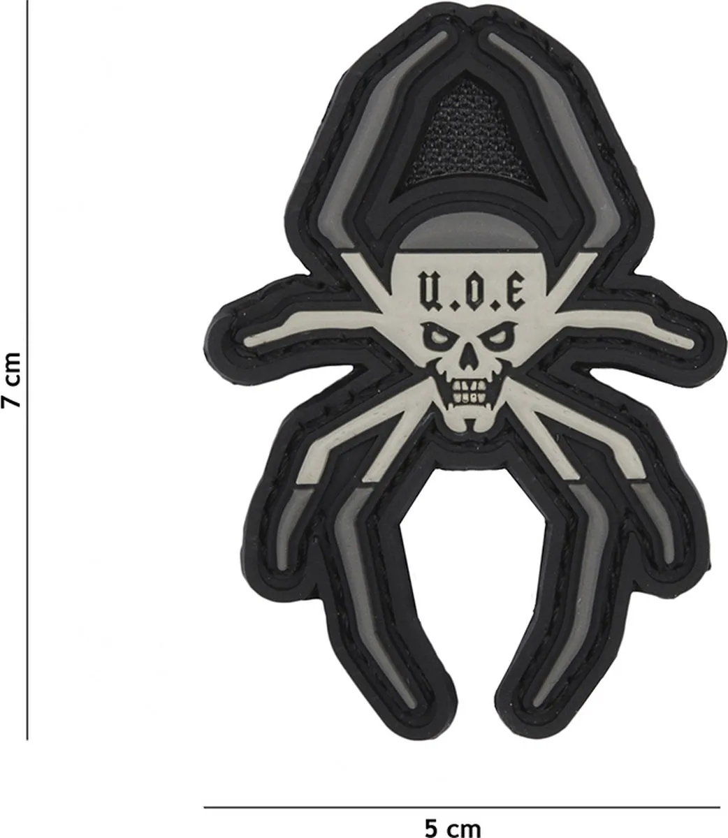 101 Inc Embleem 3D PVC Spaanse Spin Grijs 2082