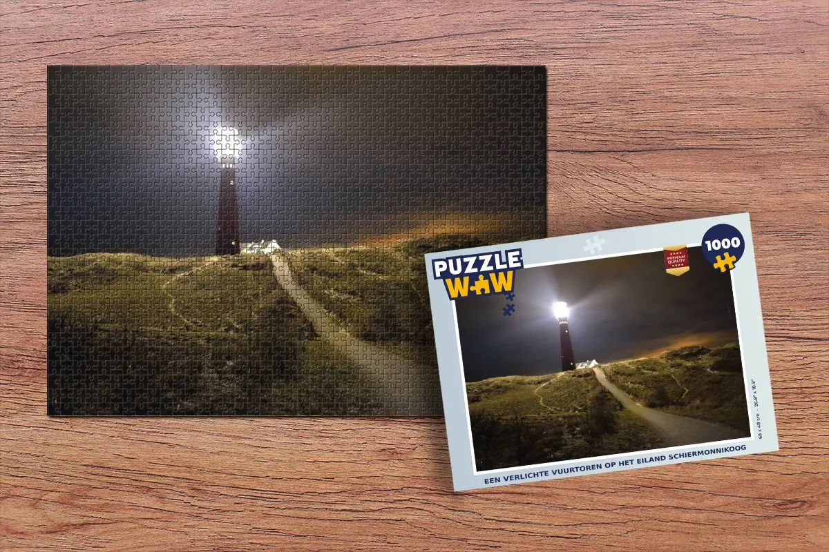 PuzzleWow Legpuzzel Schiermonnikoog Vuurtoren 1000 Stuks