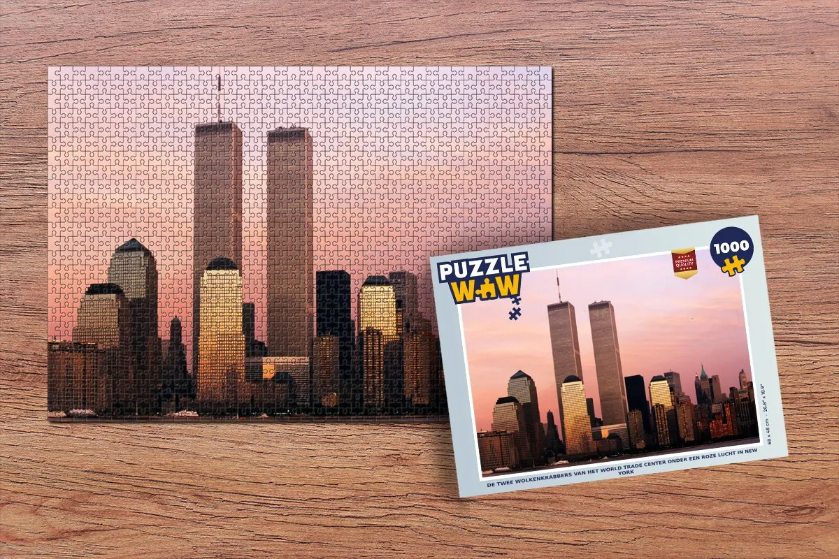 PuzzleWow Legpuzzel 1000 Stuks - De twee wolkenkrabbers World Trade Center