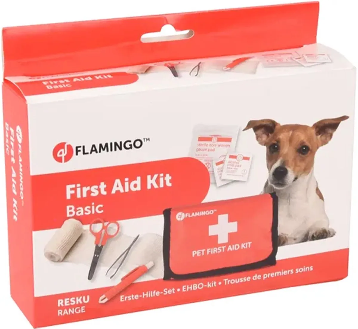 Flamingo EHBO-Kit voor Dieren Basic - Zwart/Rood/Wit