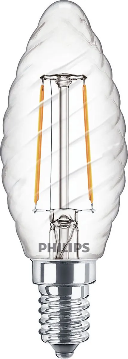 Philips LED Kaarslamp E14 Warmwit 2W