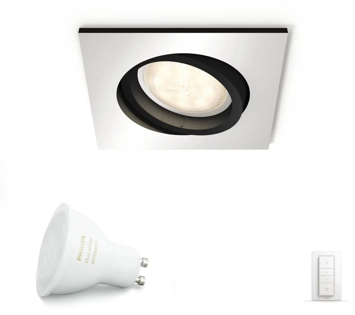 Philips Hue Milliskin Inbouwspot GU10 6W - Aluminium