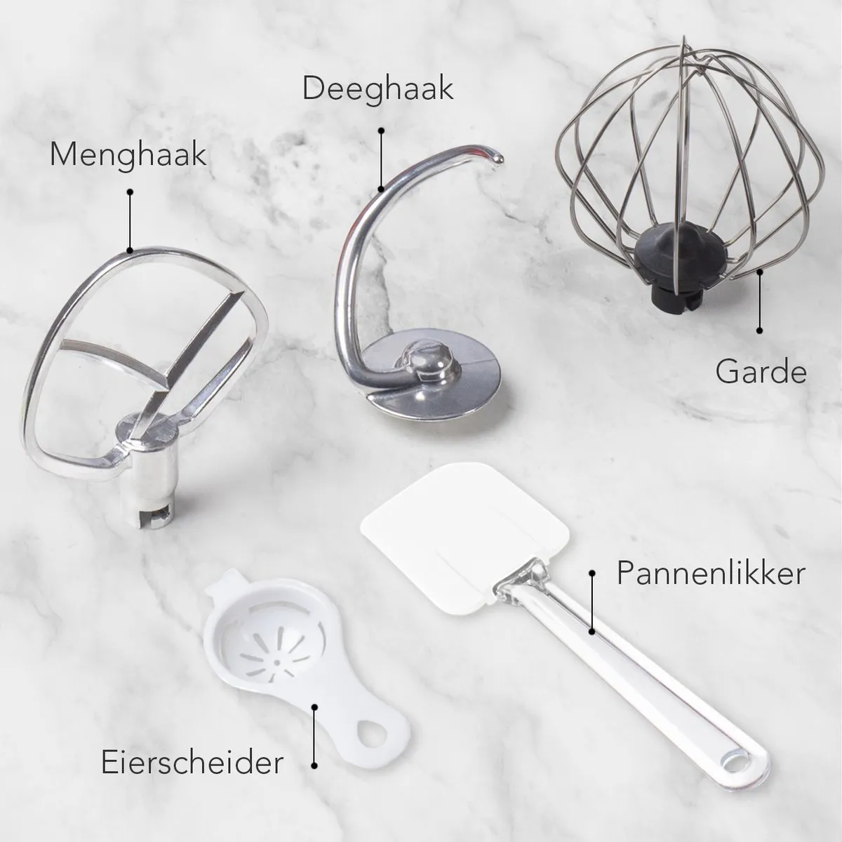 KitchenBrothers Keukenrobot 1800W - Zwart