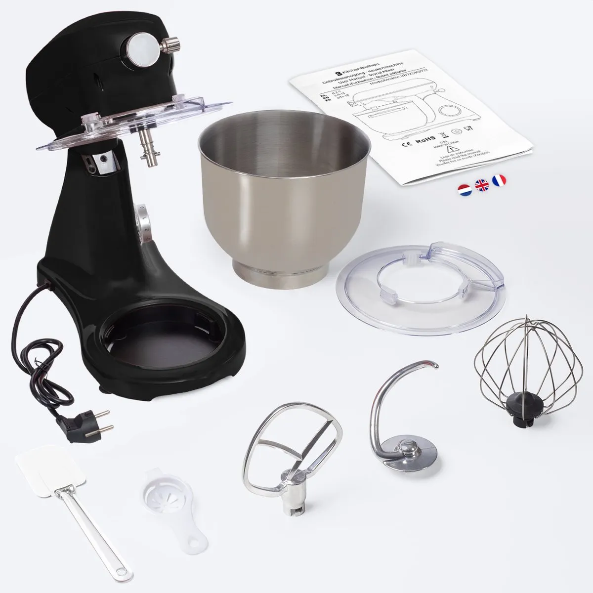 KitchenBrothers Keukenrobot 1800W - Zwart