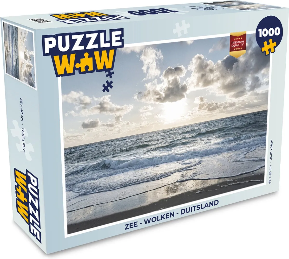 PuzzleWow Zee Wolken Legpuzzel 1000 Stuks