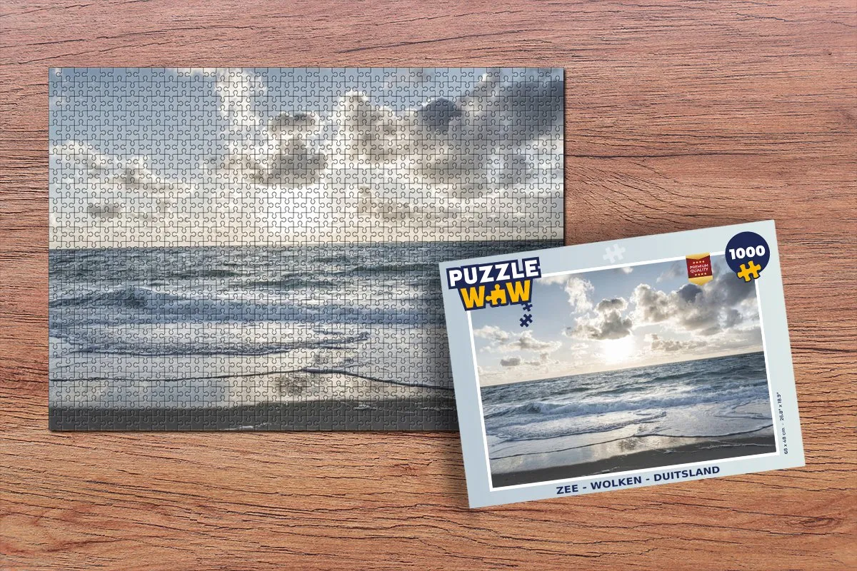 PuzzleWow Zee Wolken Legpuzzel 1000 Stuks - Multicolor