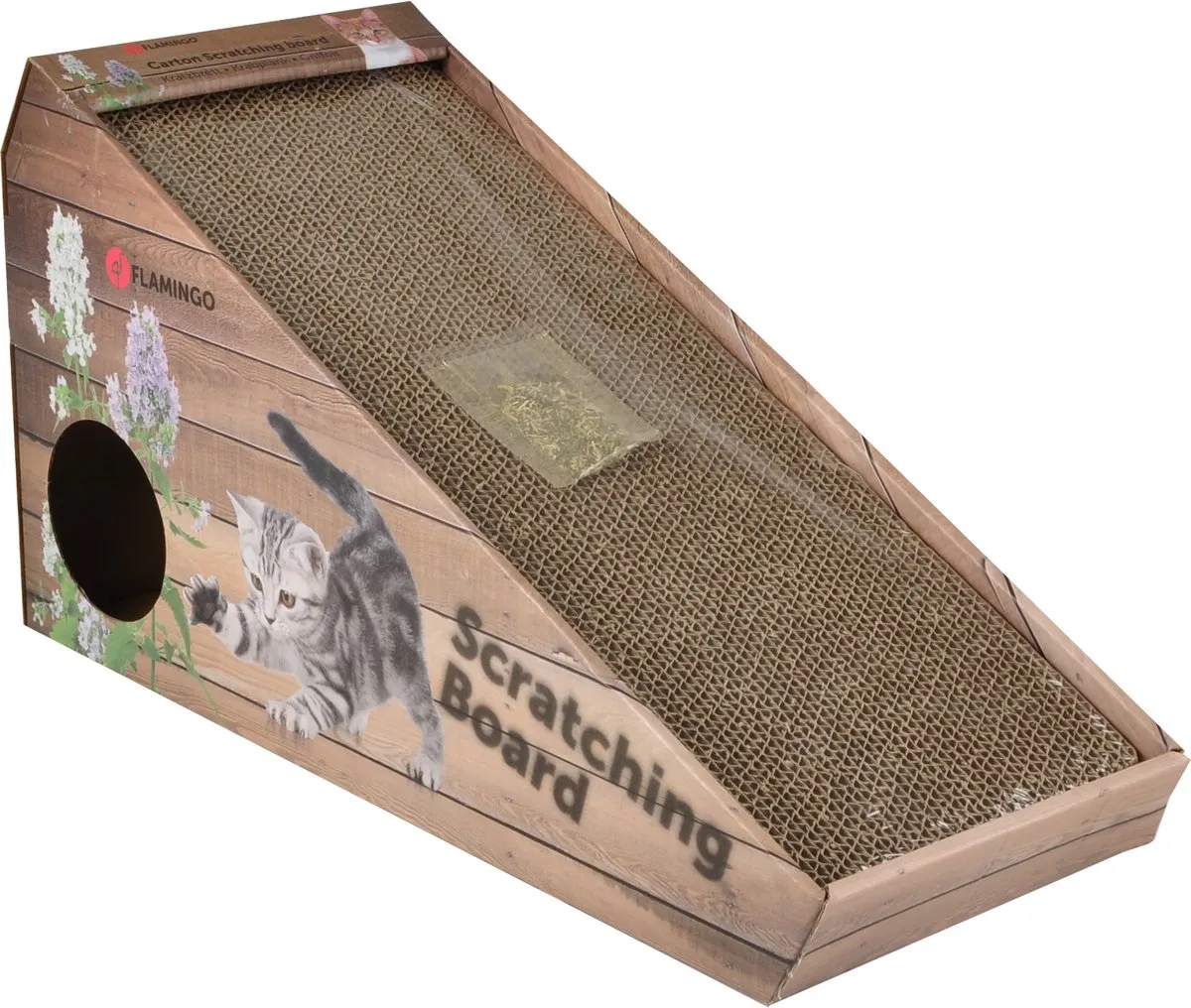 Flamingo Krabkarton Gary Bruin - Kattenspeelgoed