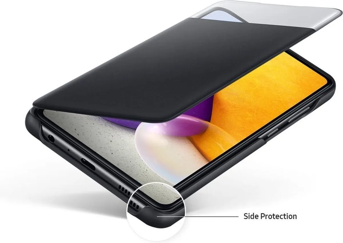 Samsung S-View Wallet Case EF-EA725PBEGEE - Galaxy A72 - Zwart