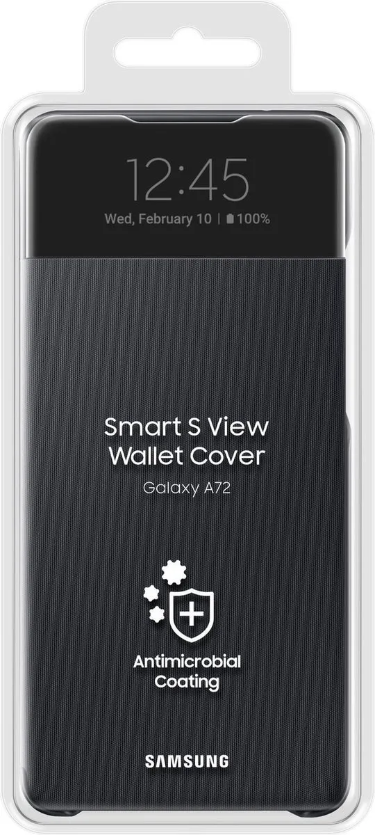 Samsung S-View Wallet Case EF-EA725PBEGEE - Galaxy A72 - Zwart