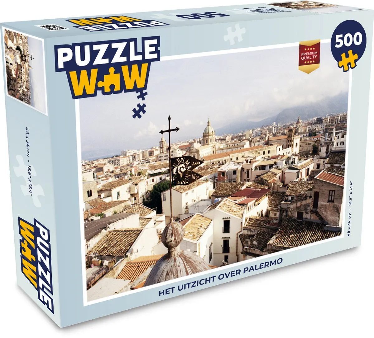 PuzzleWow Palermo Legpuzzel 500 Stuks - Multicolor
