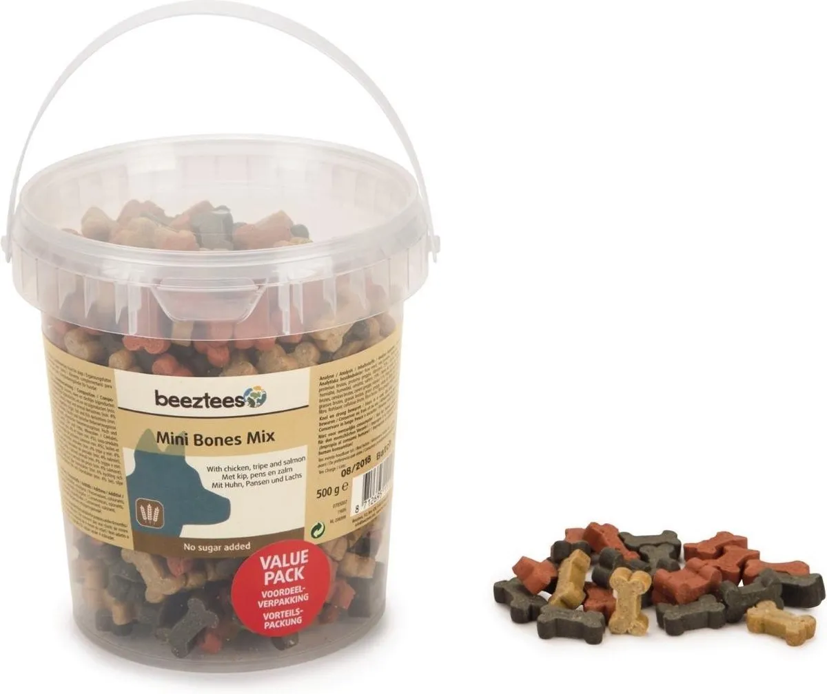 Beeztees Mini Bones Hondensnoepjes Mix 500g