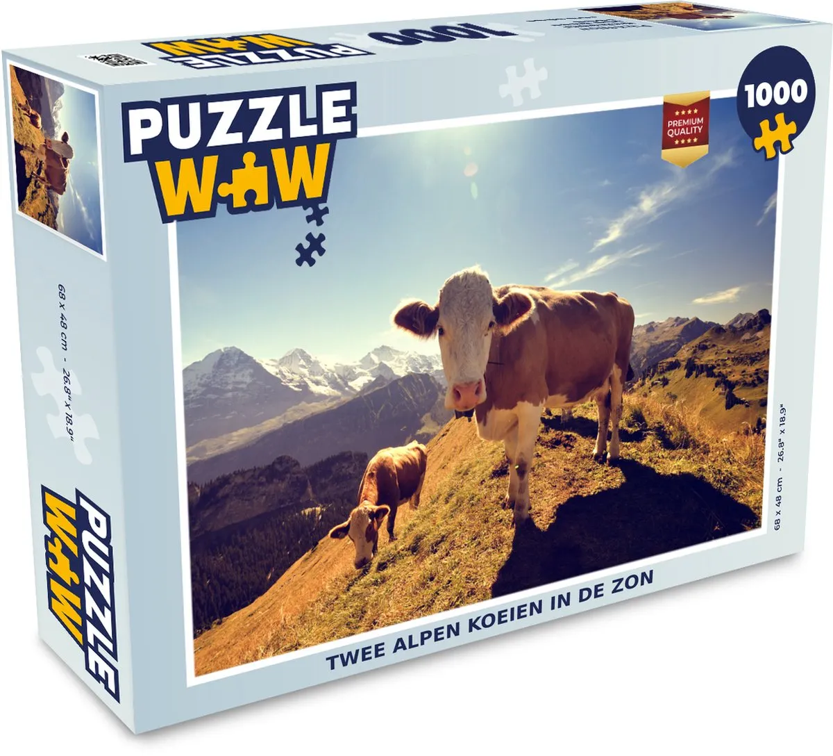 PuzzleWow Alpen Koeien Legpuzzel 1000 Stuks