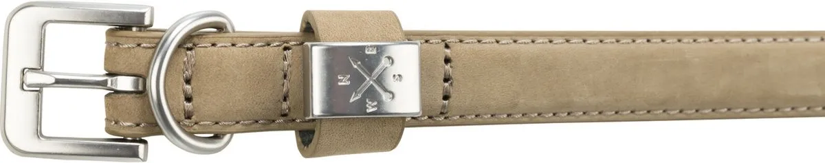 Trixie Be Nordic Leren Halsband - Zand/Beige L