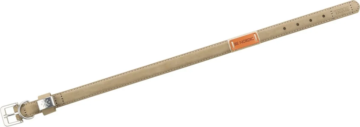 Trixie Be Nordic Leren Halsband - Zand/Beige L