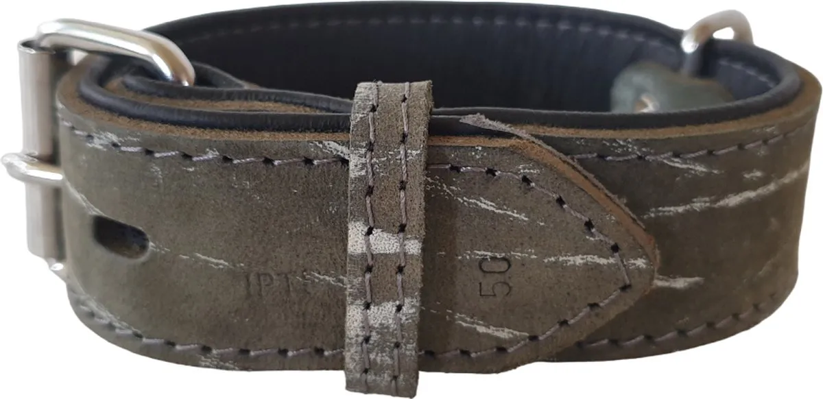 Beeztees Leren Halsband Safari M - Zwart - afbeelding 6 van 6