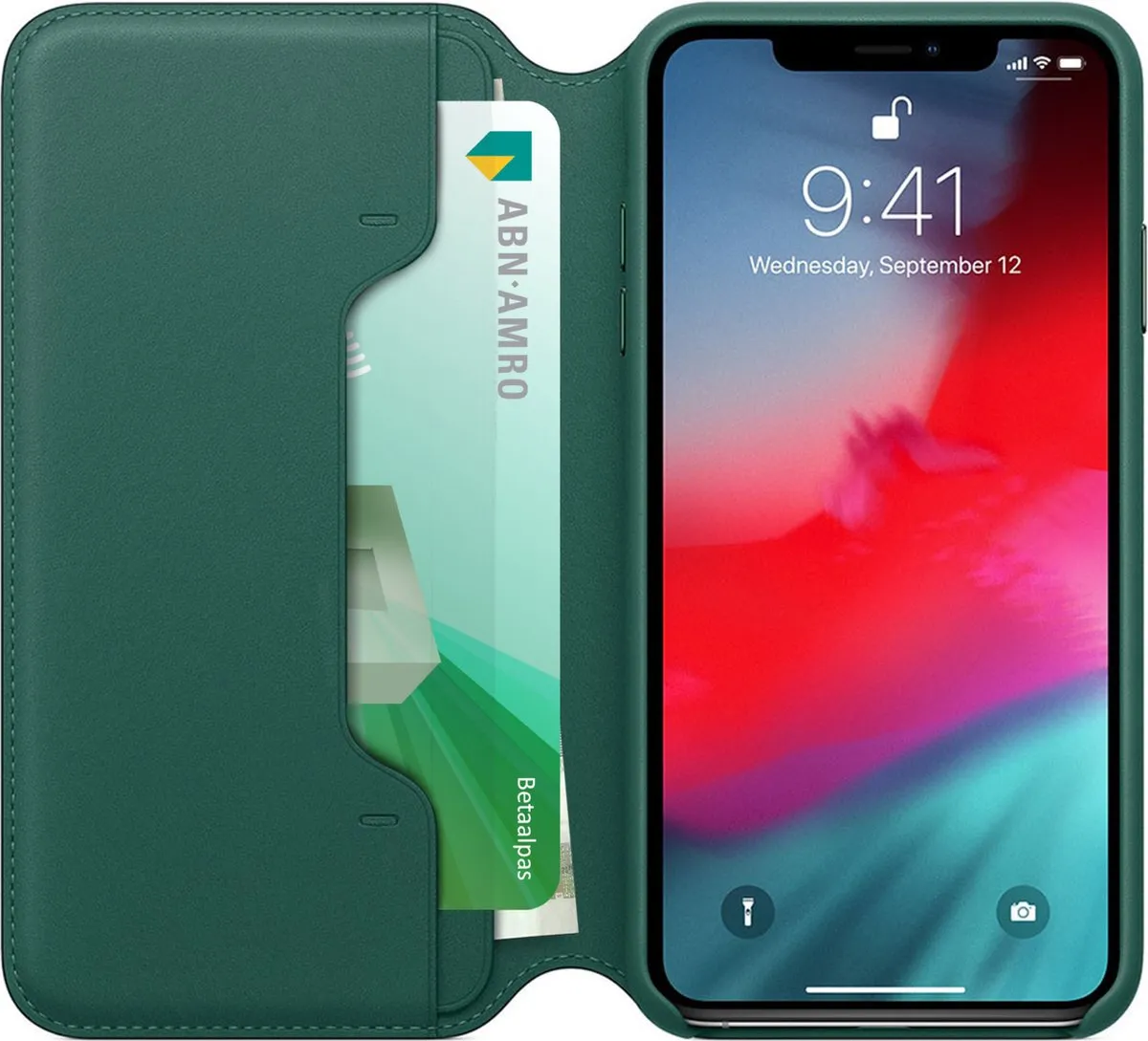 Apple Folio Hoesje iPhone XS Max Forest Green MRX42ZM/A - afbeelding 6 van 6