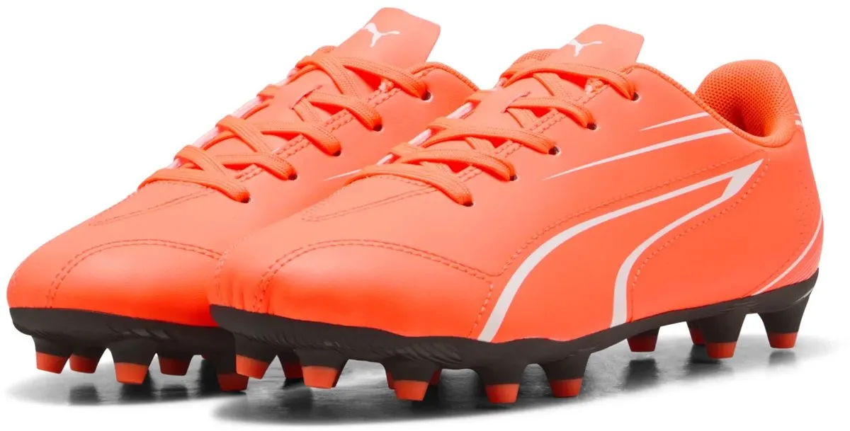 PUMA Vitoria FG/AG Voetbalschoenen Junior - Rood/Zwart - Maat 5