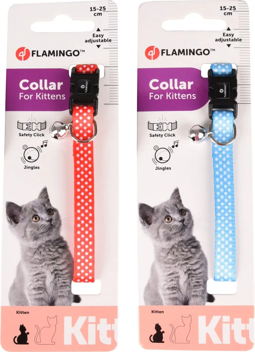 Flamingo Aiwa Kittenhalsband 128088 - 1 Stuk - Assortiment