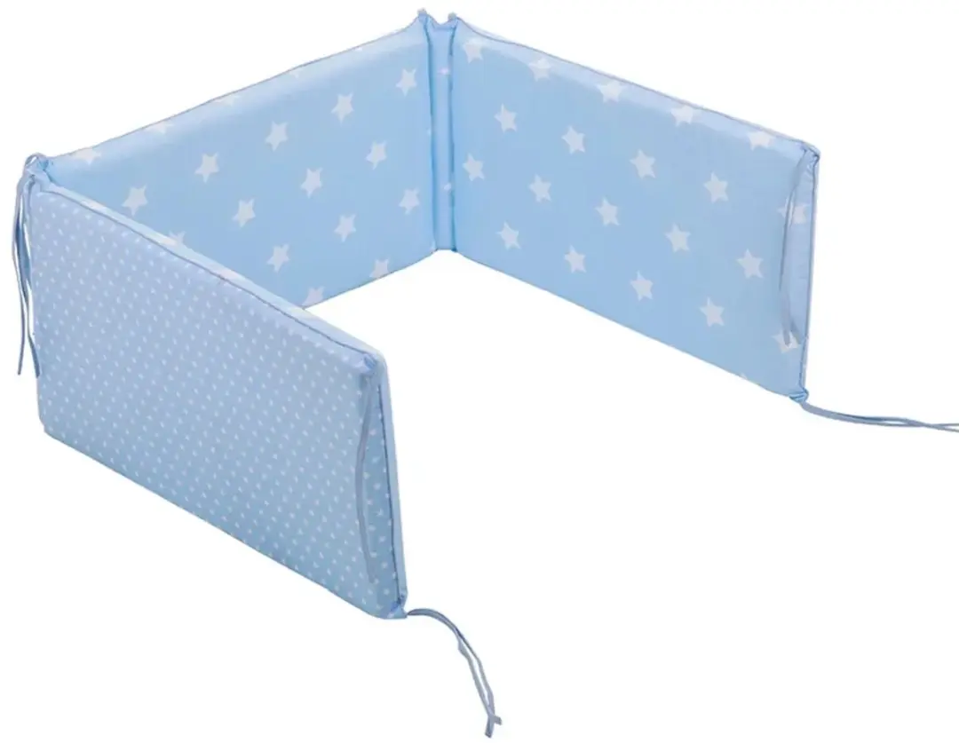 Little Dutch bedbumper met sterren, lichtblauw