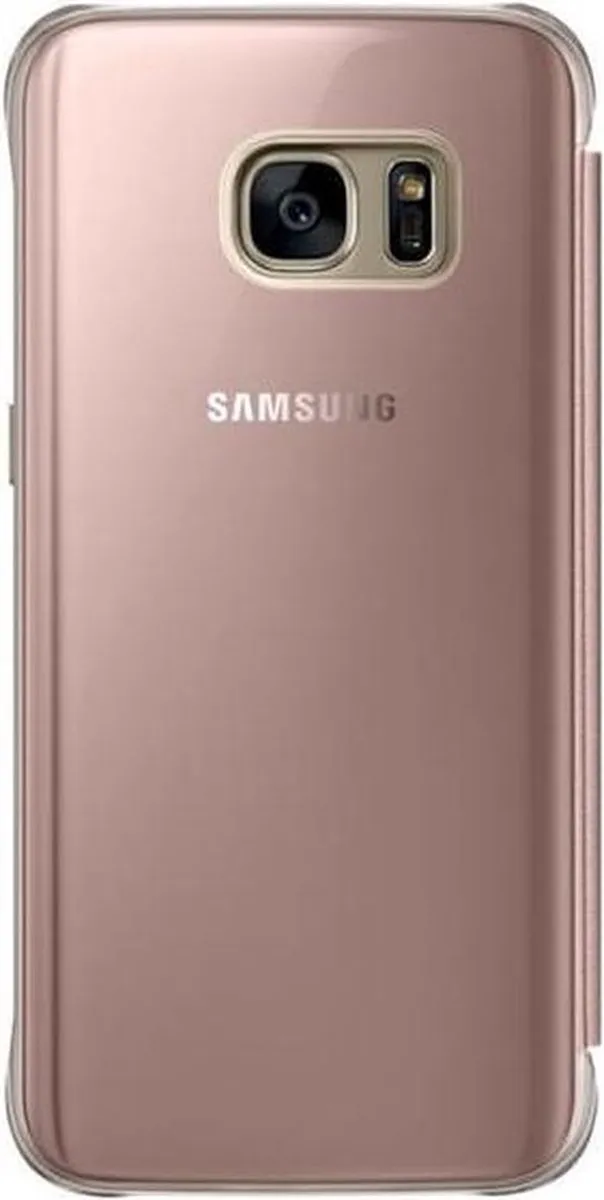 Samsung Clear View Cover G930 - Roze Goud
