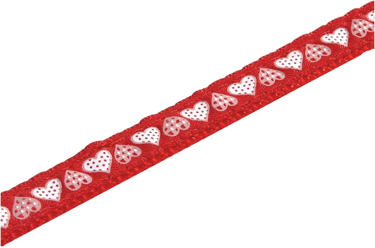 Beeztees Hearts Kittentuigje - Zwart - 120cm x 10mm