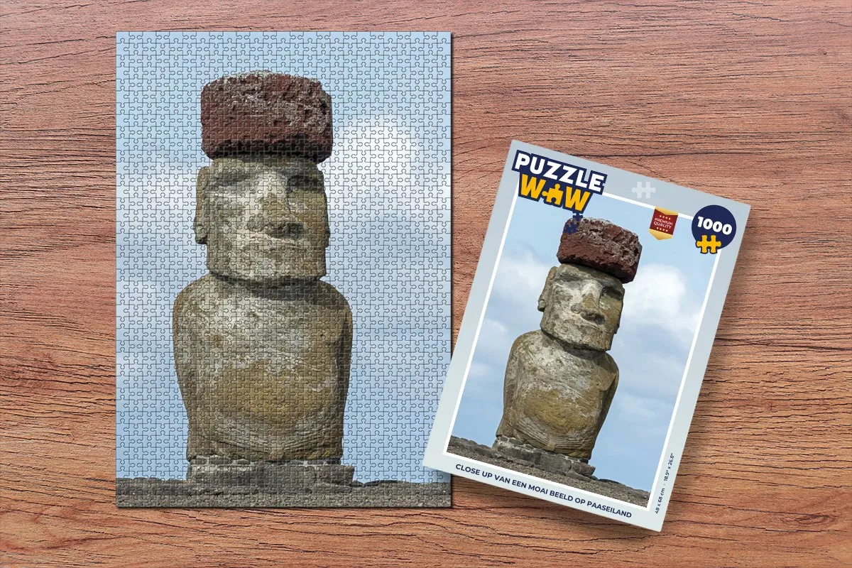 PuzzleWow Moai Legpuzzel 1000 Stuks - Multicolor