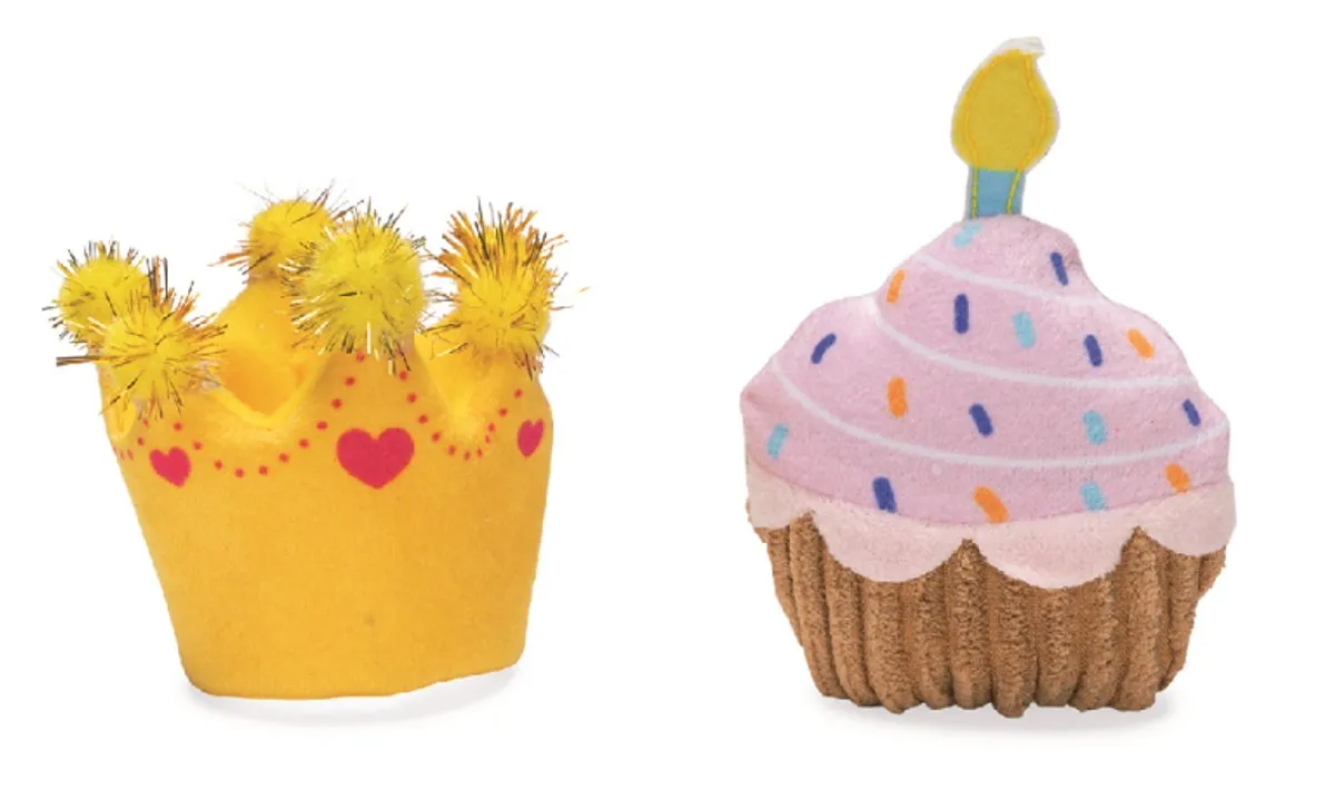 Beeztees Knuffel Cupcake & Kroon