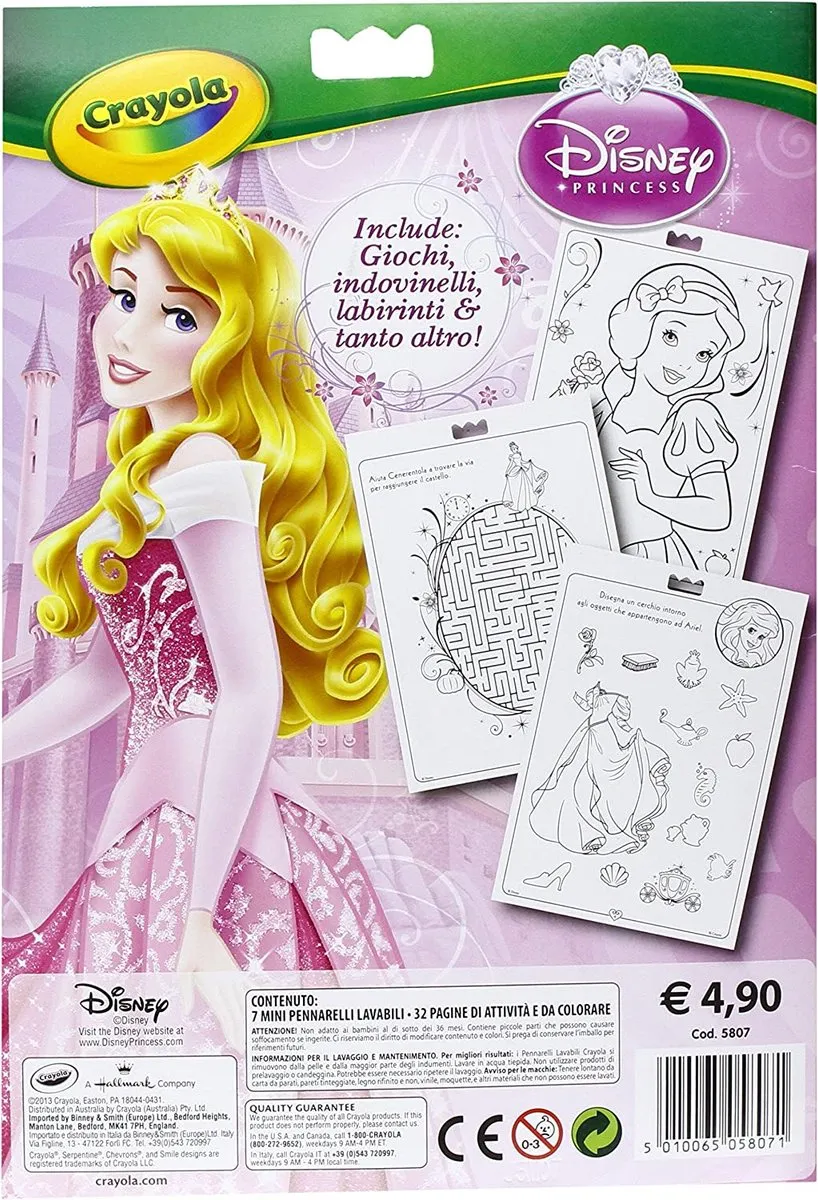 Crayola Disney Princess Hobbypakket - Wasbare Stiften 7-delig