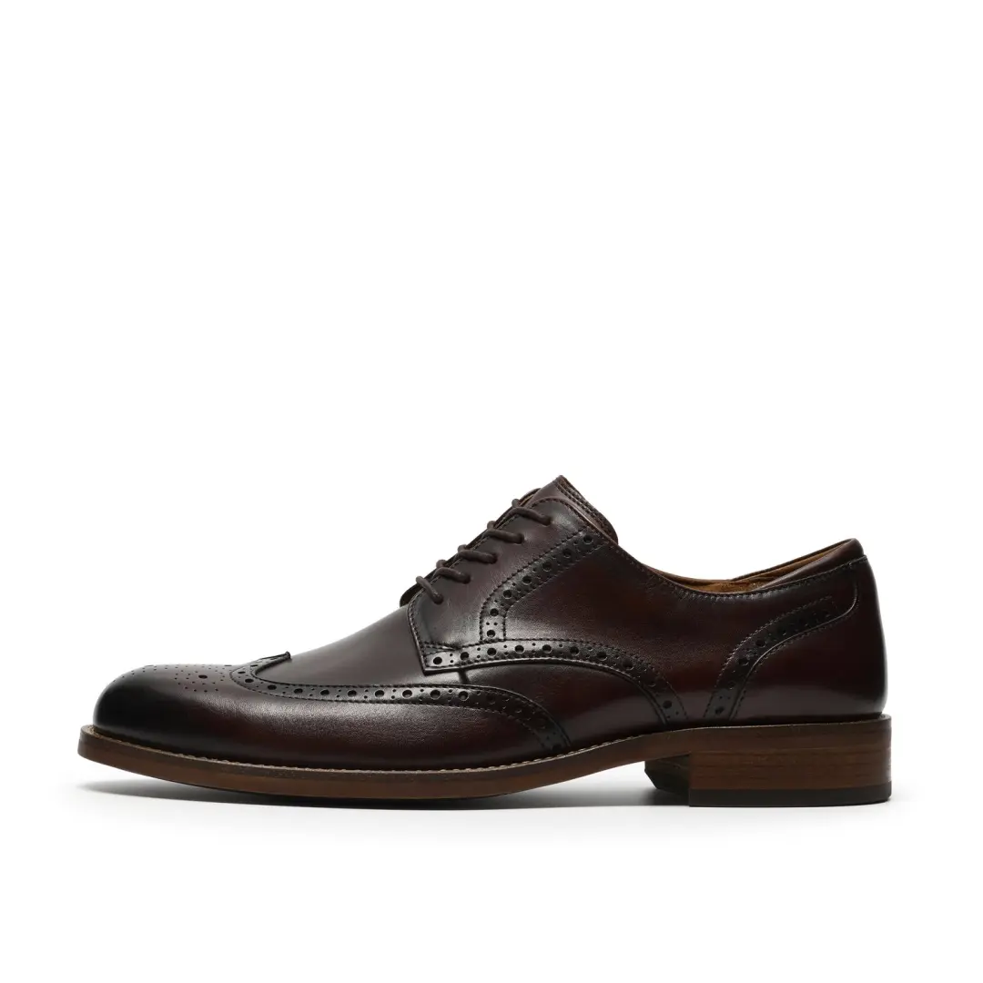 Clarks Craft Remi Tip Heren Veterschoenen - Bruin - afbeelding 5 van 6