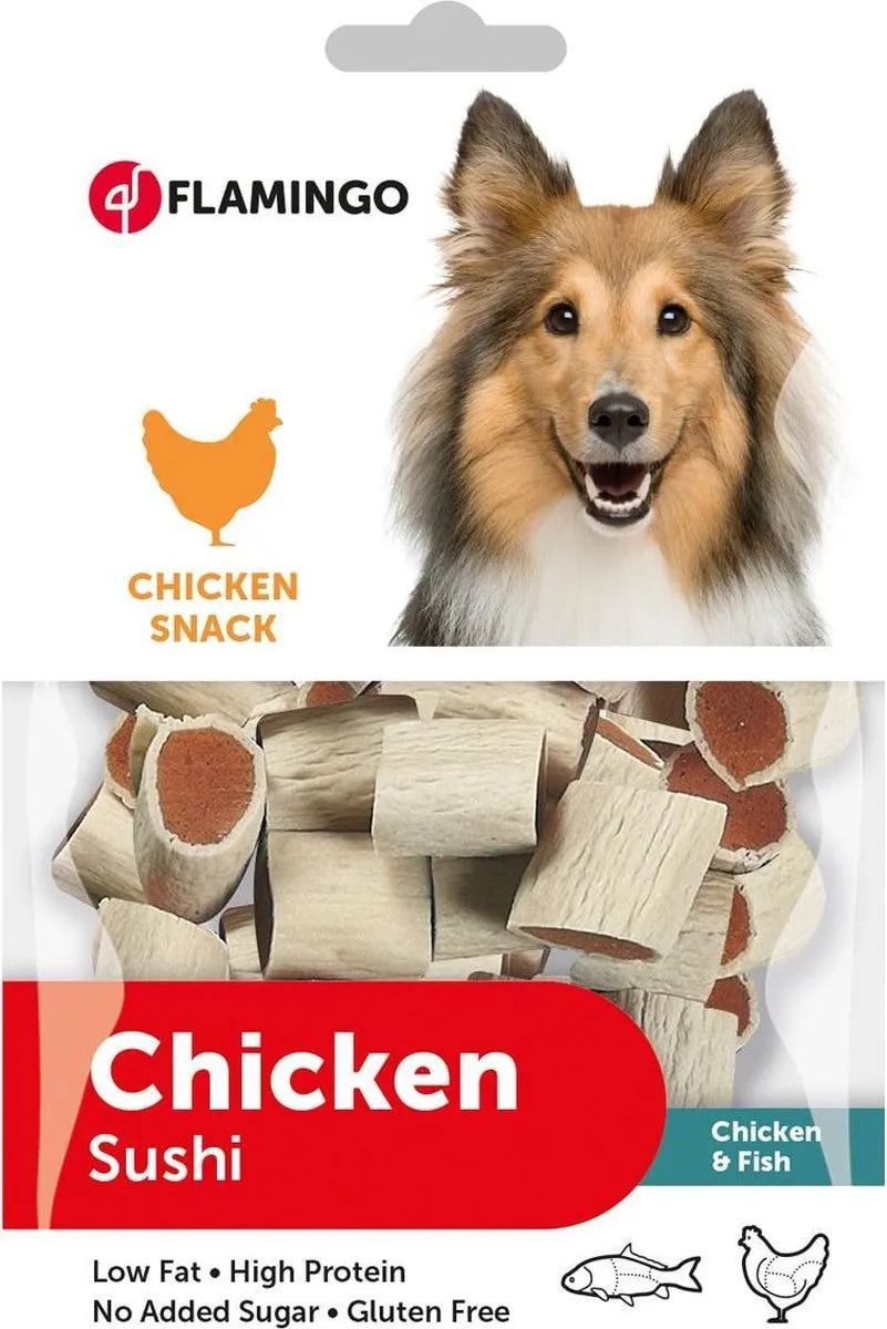 Flamingo Hondensnack Chick'n Sushi 85g