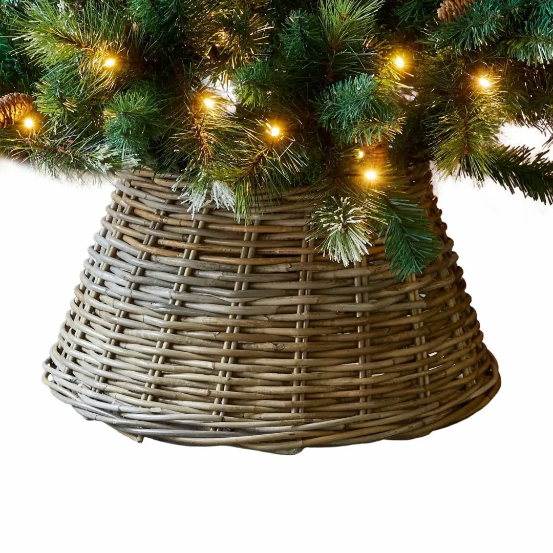 Loberon Kerstboomvoetmand Kiente Beige
