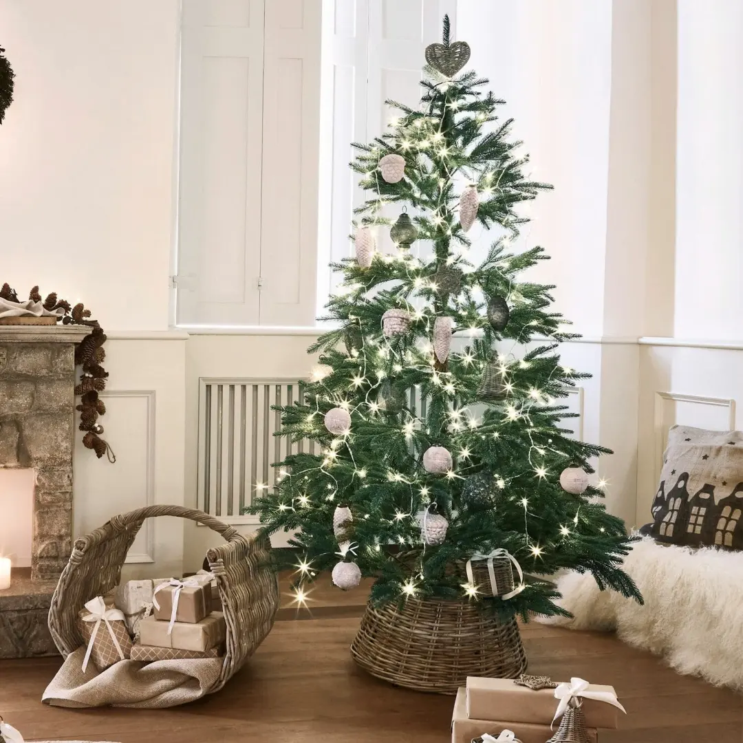 Loberon Kerstboomvoetmand Kiente Beige - 60cm - afbeelding 5 van 6