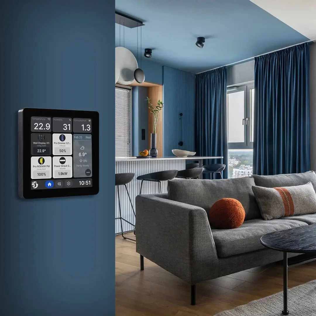Shelly Wall Display X1i Smart Home Bedieningspaneel - 4" Touchscreen - afbeelding 5 van 6