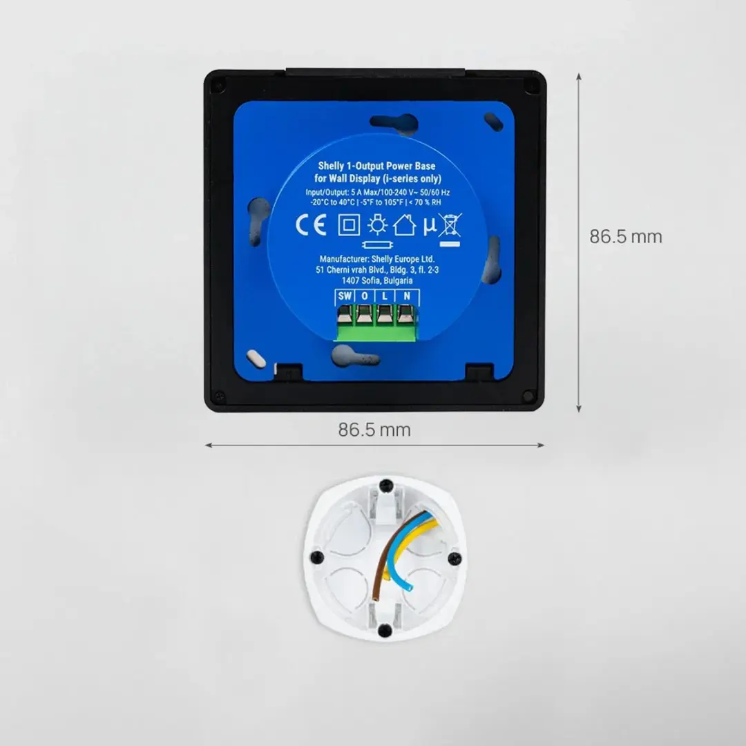 Shelly Wall Display X1i Smart Home Bedieningspaneel - 4" Touchscreen - afbeelding 3 van 6