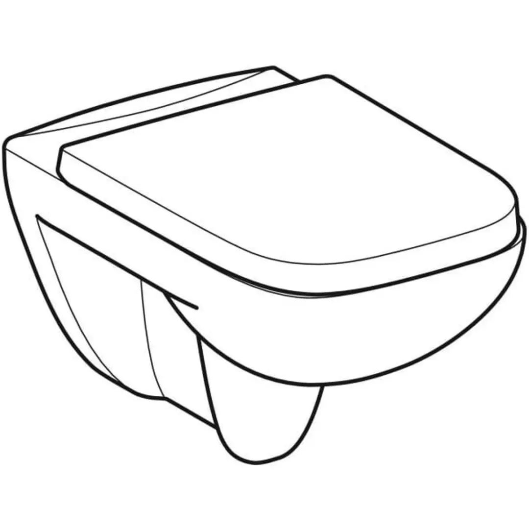 Geberit Renova Plan Set Wand-WC Rimfree - wit - afbeelding 3 van 4