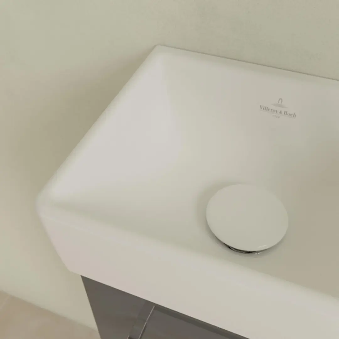 Villeroy & Boch Avento Fontein Rechts 36x22cm Stone Wit CeramicPlus - afbeelding 6 van 6