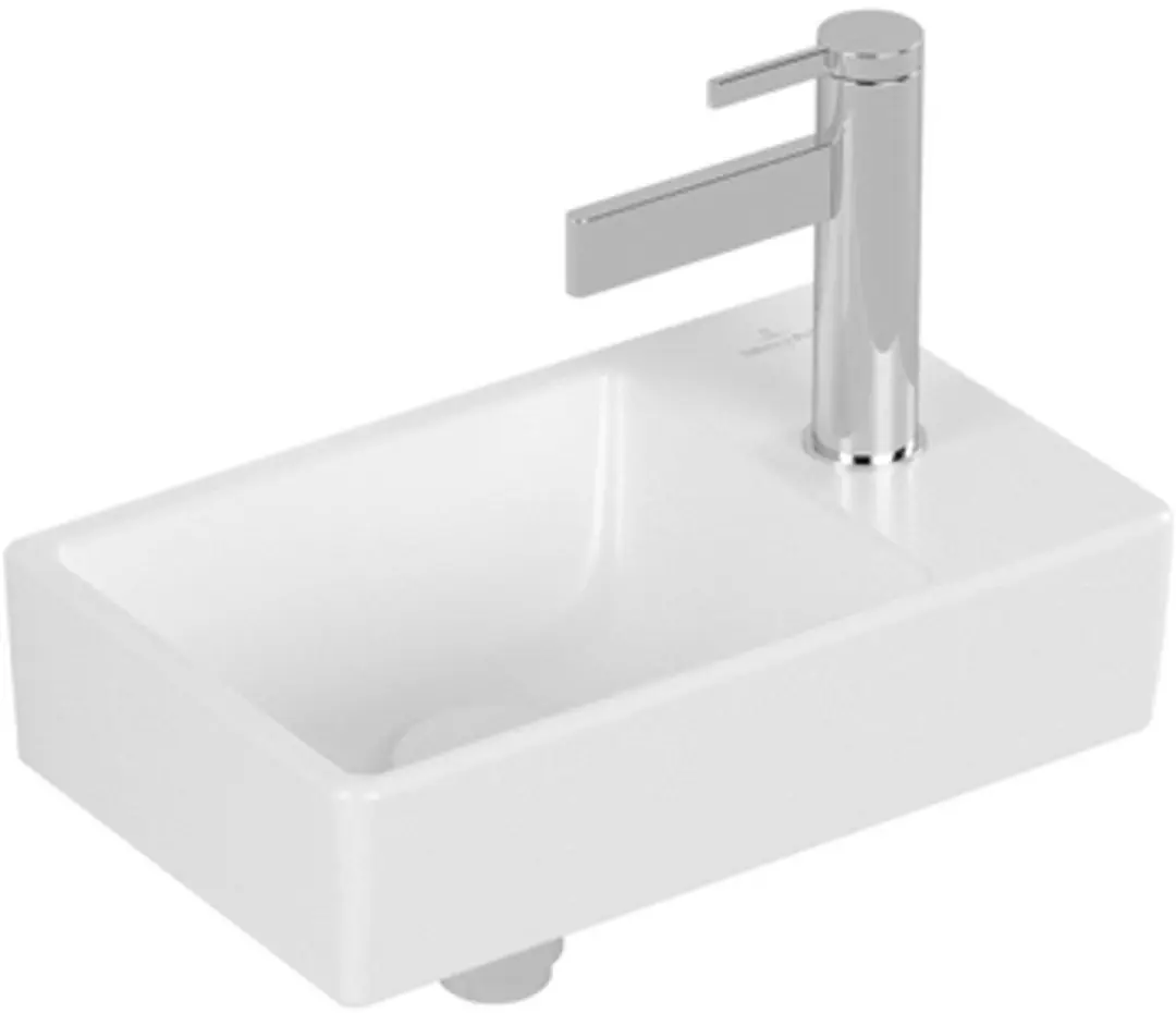 Villeroy & Boch Avento Fontein Rechts 36x22cm Stone Wit CeramicPlus - afbeelding 2 van 6