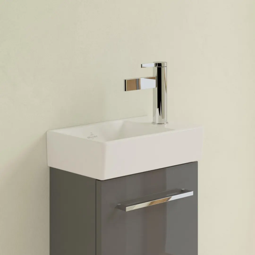 Villeroy & Boch Avento Fontein Rechts 36x22cm Stone Wit CeramicPlus - afbeelding 3 van 6