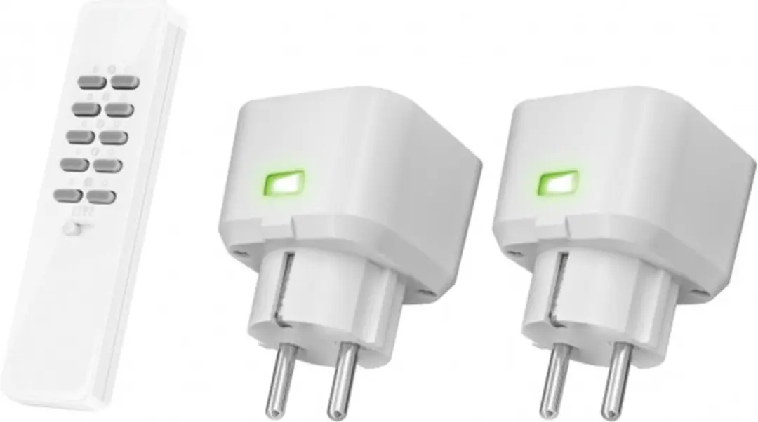 KlikAanKlikUit Set Van 2 Stekkers 3500W Met Afstandsbediening