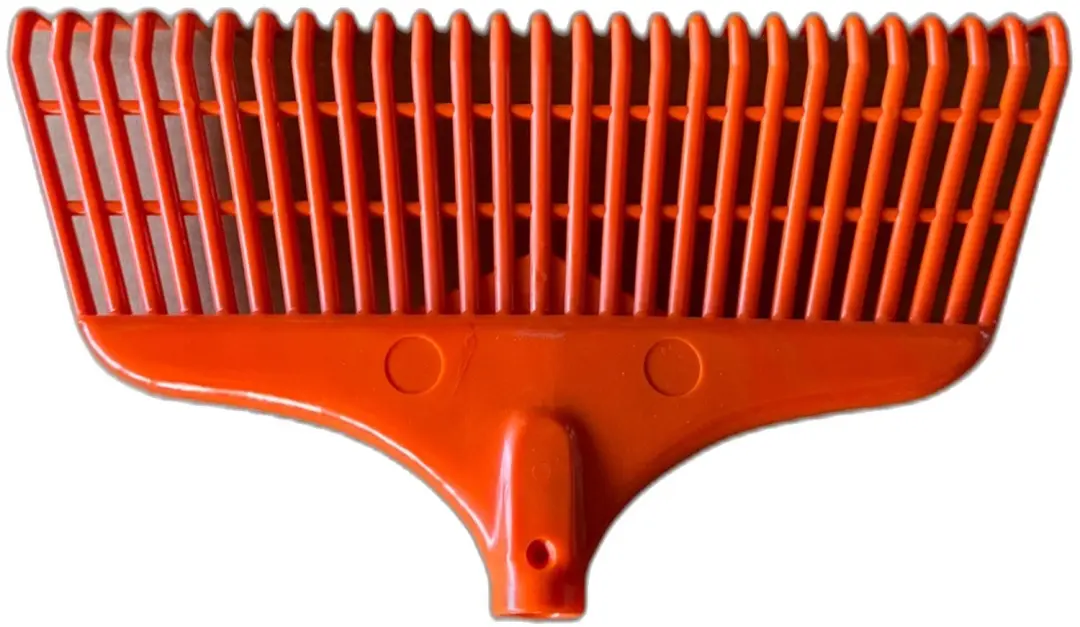 Kunststof bladharkkop met 22 tanden, oranje