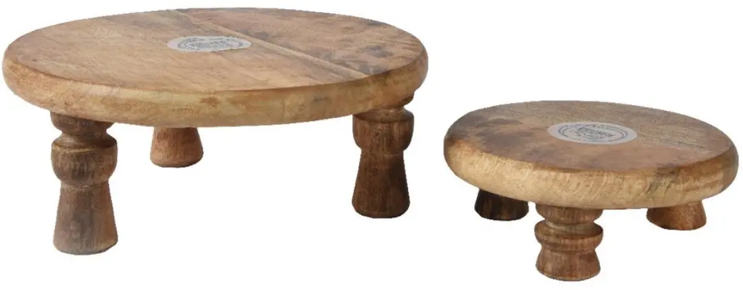 Decoris Bord Mangohout Ø25x8 cm Naturel