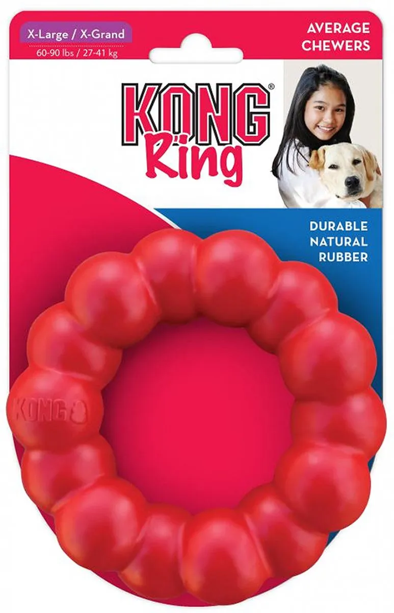 KONG Ring XL Hondenspeelgoed - ⌀13cm - Rood