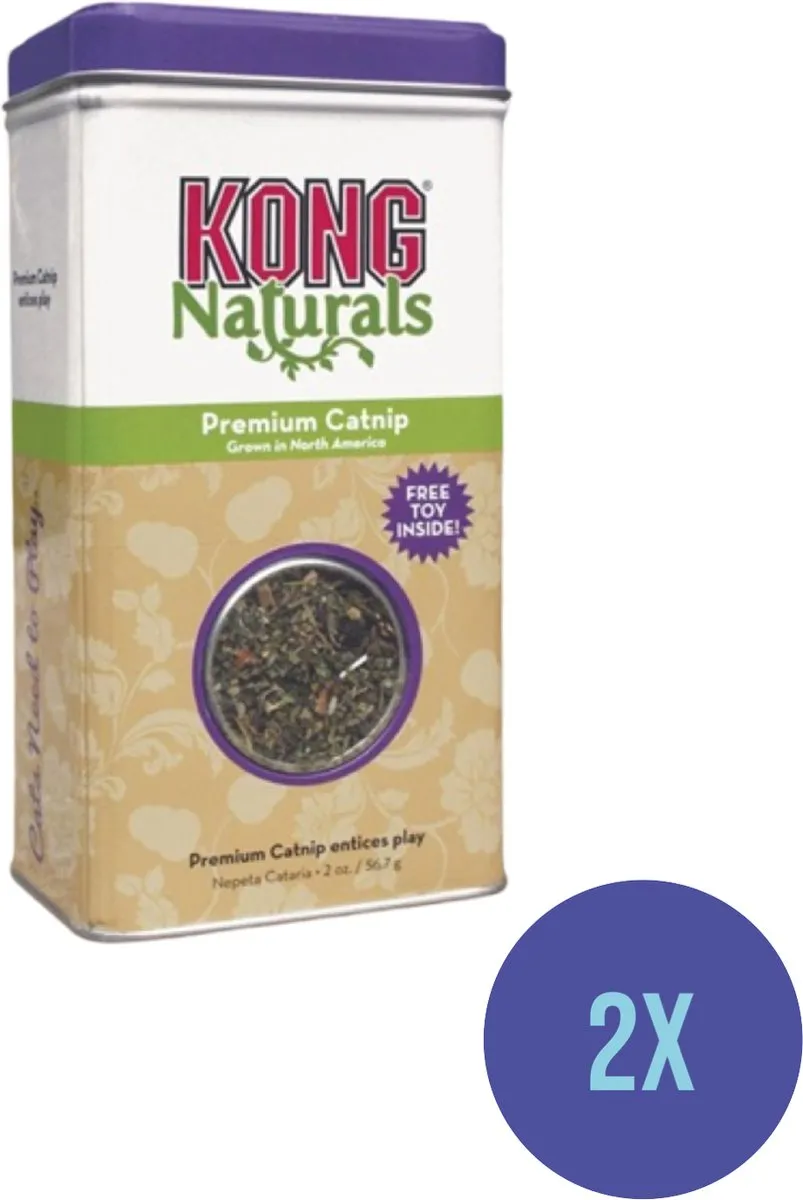KONG Naturals Kattenkruid Navulling - 4 Stuks Groen
