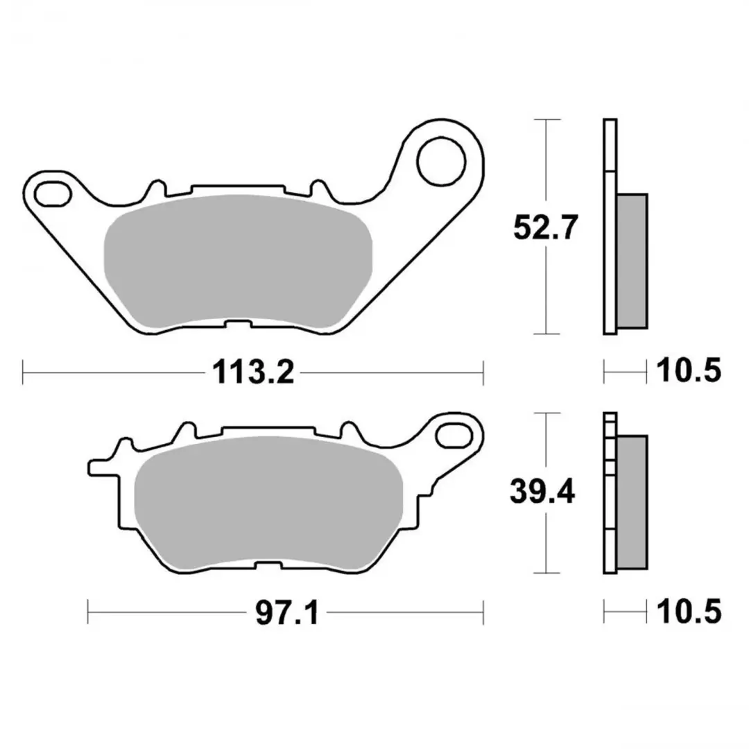 Plaquette de frein Brembo pour scooter Yamaha 500 X-Max 2017 à 2023 BR07YA53CC
