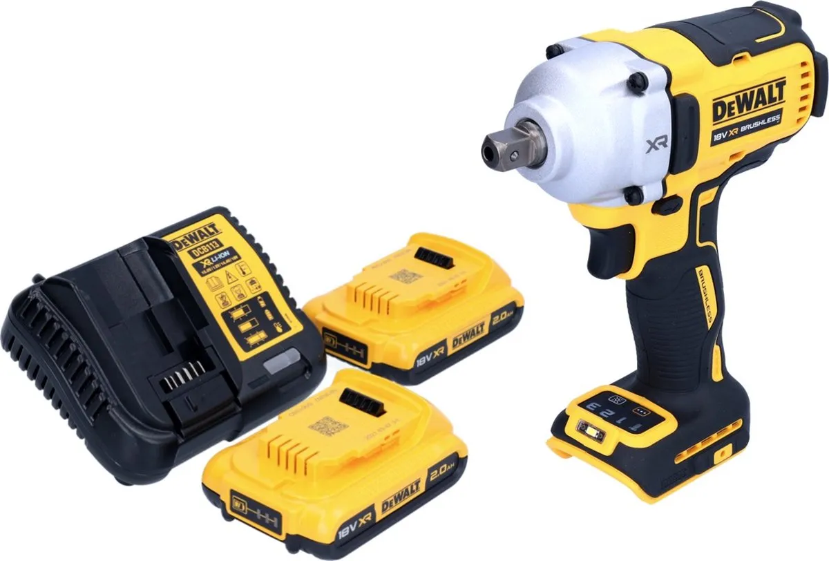 DeWalt DCF 892 D2 Slagmoersleutel 18V 812Nm - 2x 2,0Ah + Oplader - afbeelding 4 van 6